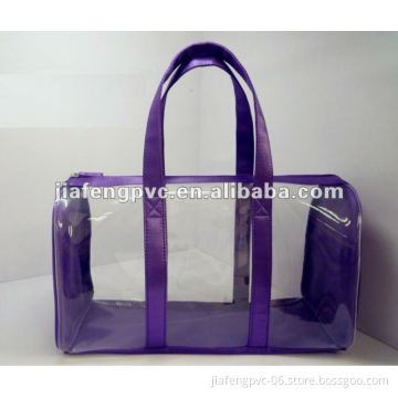 TPU tote bag with sponge satin trim and handle